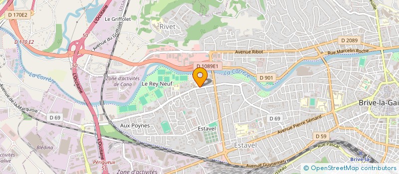 localisation de l'entreprise MONSIEUR ALAIN HARISBOURE  BRIVE-LA-GAILLARDE