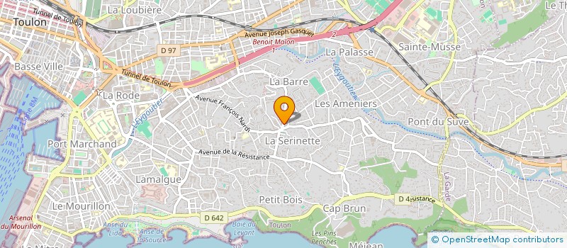 localisation de l'entreprise MONSIEUR ALAIN HAYBRARD  TOULON