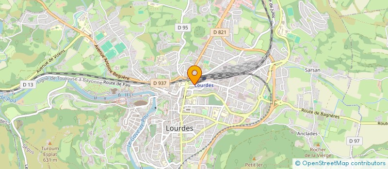 localisation de l'entreprise MONSIEUR ALAIN HEGOBURU  LOURDES