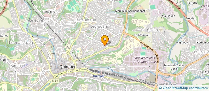 localisation de l'entreprise MONSIEUR ALAIN HEMERY  QUIMPER