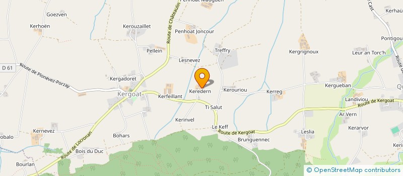 localisation de l'entreprise MONSIEUR ALAIN HENAFF  QUEMENEVEN