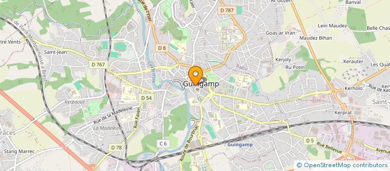 localisation de l'entreprise MONSIEUR ALAIN HERVIOU à GUINGAMP