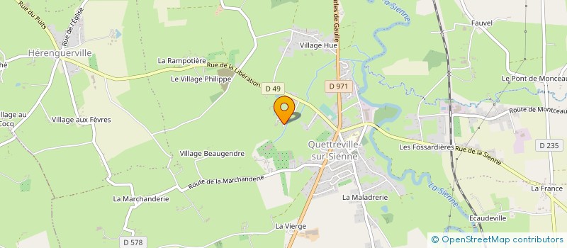 localisation de l'entreprise MONSIEUR ALAIN HERVY  QUETTREVILLE-SUR-SIENNE