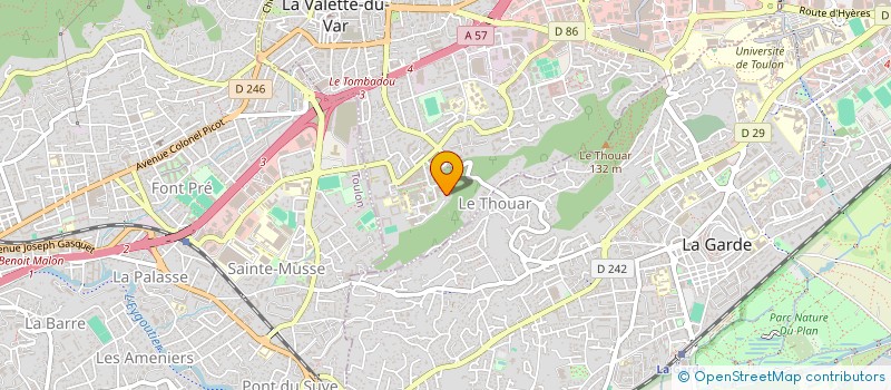 localisation de l'entreprise MONSIEUR ALAIN HONNORAT à LA VALETTE-DU-VAR