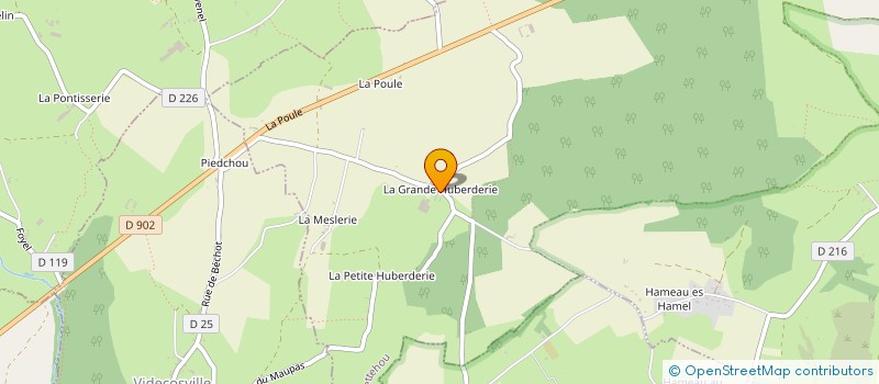 localisation de l'entreprise MONSIEUR ALAIN HUBERT  QUETTEHOU