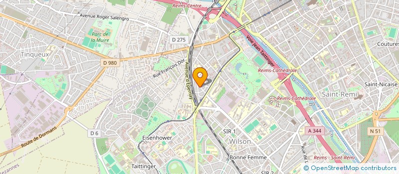 localisation de l'entreprise MONSIEUR ALAIN HUBERT  REIMS