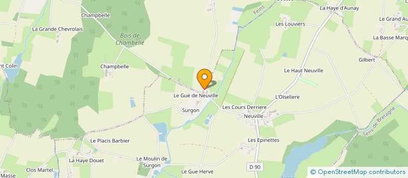 localisation de l'entreprise MONSIEUR ALAIN HUET  ANDOUILLE-NEUVILLE