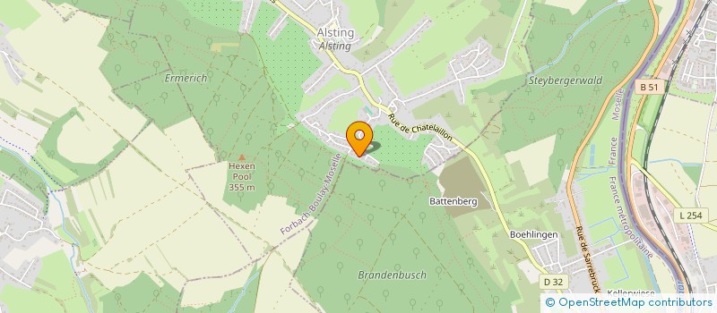 localisation de l'entreprise MONSIEUR ALAIN HUSSONG  ALSTING