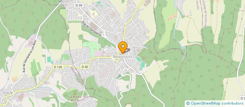 localisation de l'entreprise MONSIEUR ALAIN JAEGELE  DAMPIERRE-LES-BOIS