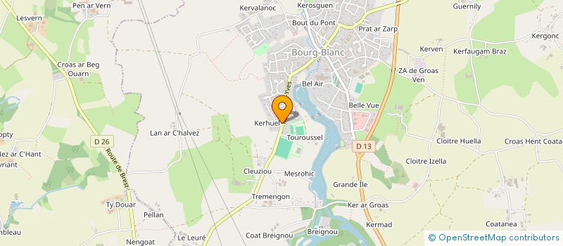 localisation de l'entreprise MONSIEUR ALAIN JAFFRES  BOURG-BLANC