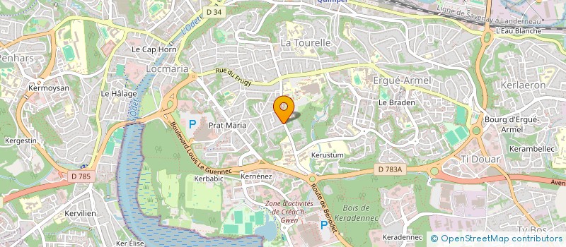 localisation de l'entreprise MONSIEUR ALAIN JAIN  QUIMPER