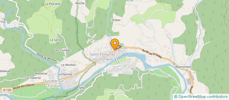 localisation de l'entreprise MONSIEUR ALAIN JARGEAT à LES OLLIERES-SUR-EYRIEUX