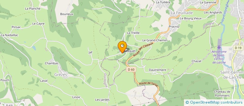 localisation de l'entreprise MONSIEUR ALAIN JAUBERT  LA FEUILLADE