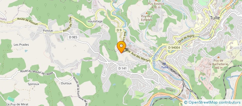 localisation de l'entreprise MONSIEUR ALAIN JAUVION  TULLE