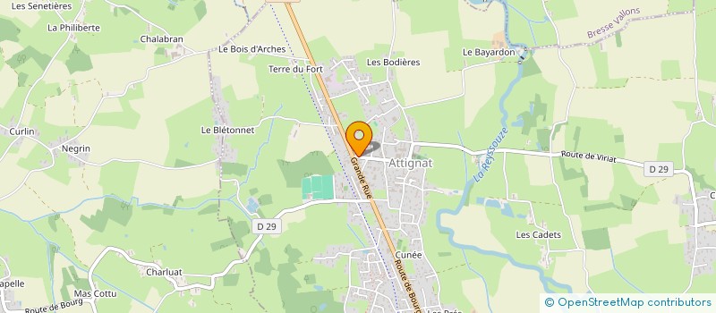 localisation de l'entreprise MONSIEUR ALAIN JEAN  ATTIGNAT