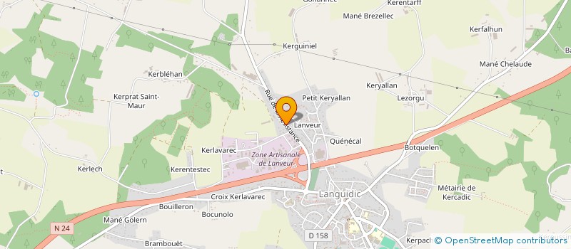 localisation de l'entreprise MONSIEUR ALAIN JEGOUZO  LANGUIDIC