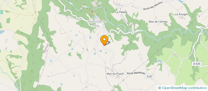 localisation de l'entreprise MONSIEUR ALAIN JOULIE  PEYRUSSE-LE-ROC