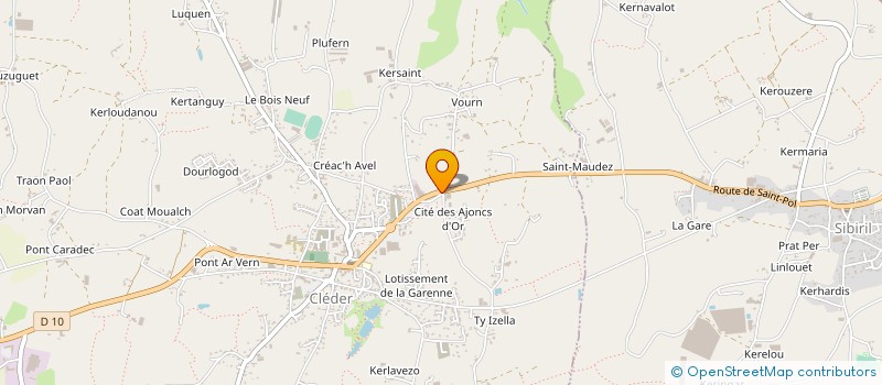 localisation de l'entreprise MONSIEUR ALAIN JUGEAU  CLEDER