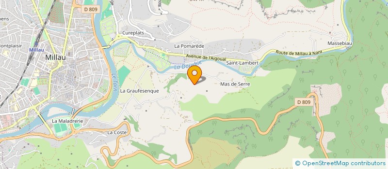 localisation de l'entreprise MONSIEUR ALAIN JUILLARD à MILLAU