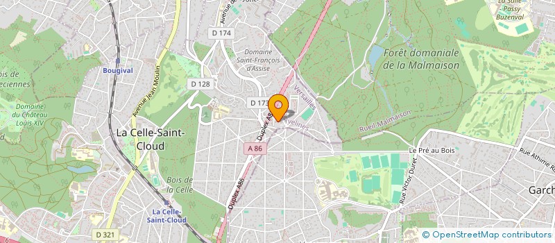 localisation de l'entreprise MONSIEUR ALAIN JULIEN-LAFERRIERE  LA CELLE-SAINT-CLOUD