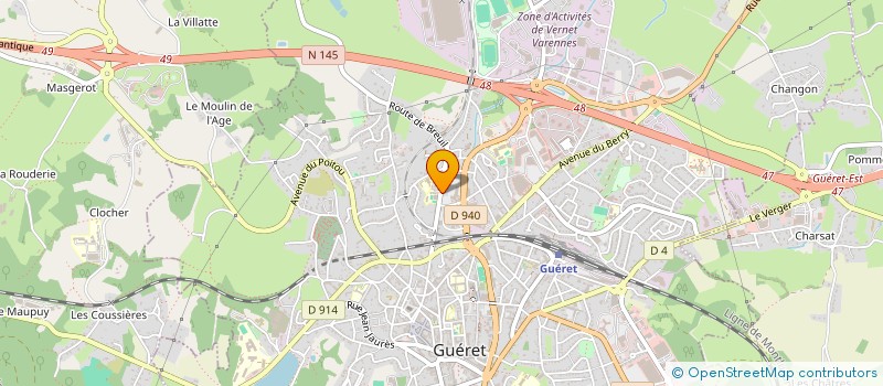 localisation de l'entreprise MONSIEUR ALAIN JULLIEN  GUERET