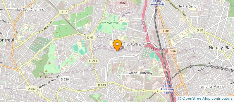 localisation de l'entreprise MONSIEUR ALAIN JUVIGNY  MONTREUIL