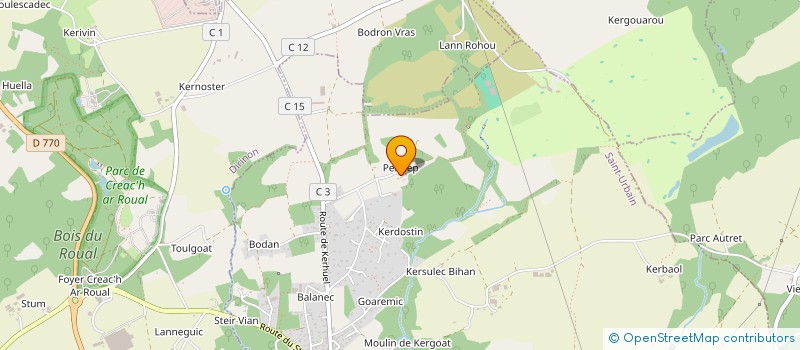 localisation de l'entreprise MONSIEUR ALAIN KERDONCUFF à SAINT-URBAIN