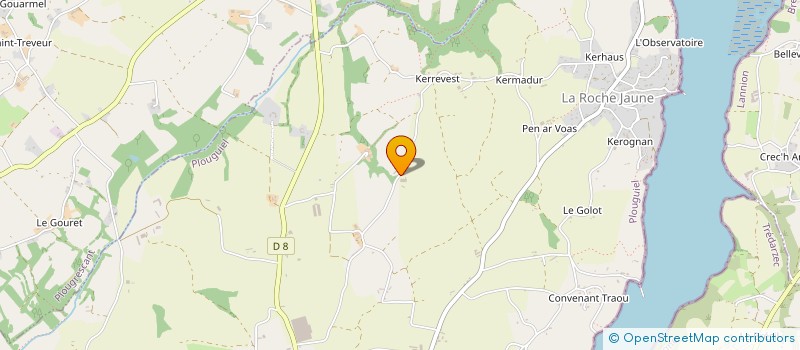 localisation de l'entreprise MONSIEUR ALAIN KERVELLEC  PLOUGUIEL