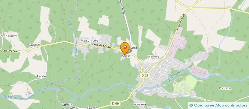 localisation de l'entreprise MONSIEUR ALAIN LABERNEDE  MEZOS