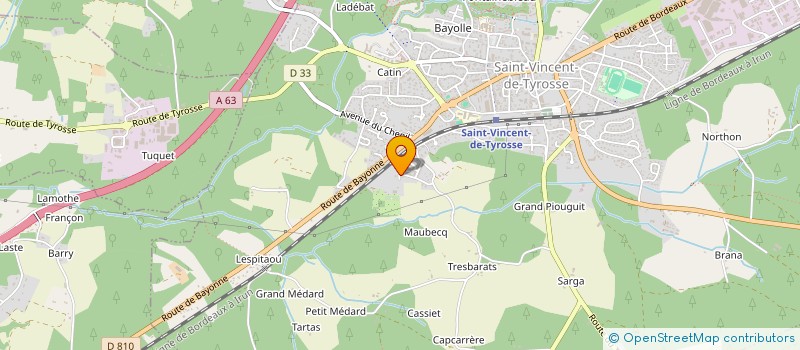 localisation de l'entreprise MONSIEUR ALAIN LACAVE  SAINT-VINCENT-DE-TYROSSE