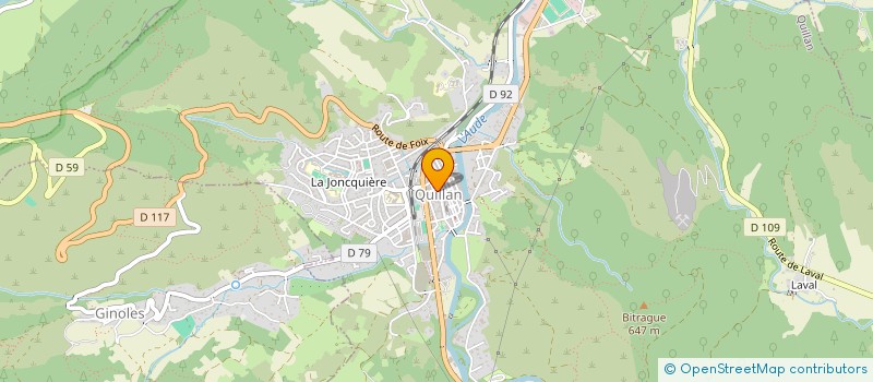 localisation de l'entreprise MONSIEUR ALAIN LACOSTE  QUILLAN