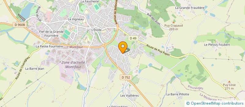 localisation de l'entreprise MONSIEUR ALAIN LADANT  POUZAUGES