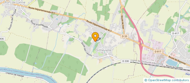 localisation de l'entreprise MONSIEUR ALAIN LADONNE  HASTINGUES