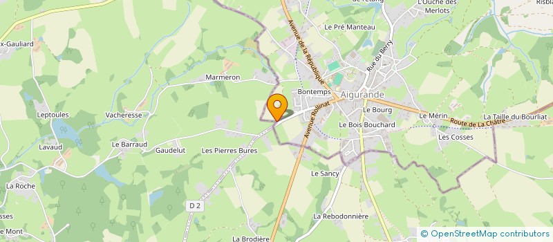 localisation de l'entreprise MONSIEUR ALAIN LAMOTTE à AIGURANDE