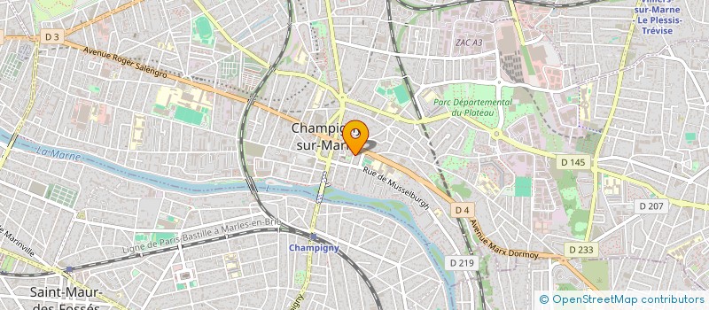 localisation de l'entreprise MONSIEUR ALAIN LANGLACE à CHAMPIGNY-SUR-MARNE
