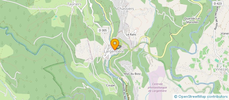 localisation de l'entreprise MONSIEUR ALAIN LARUELLE à LARGENTIERE