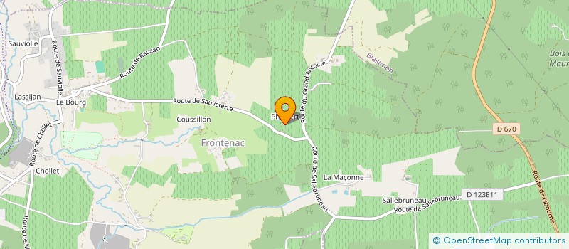 localisation de l'entreprise MONSIEUR ALAIN LAURENSON  FRONTENAC