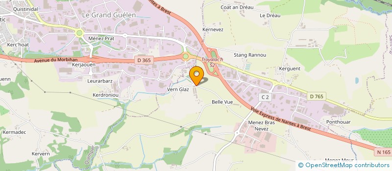 localisation de l'entreprise MONSIEUR ALAIN LAURENT  SAINT-EVARZEC