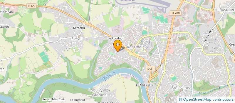 localisation de l'entreprise MONSIEUR ALAIN LE BOUFFANT à LANNION