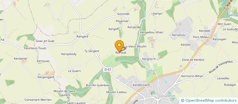 localisation de l'entreprise MONSIEUR ALAIN LE FORESTIER  GOUDELIN