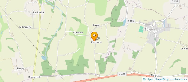 localisation de l'entreprise MONSIEUR ALAIN LE GARJEAN  RADENAC