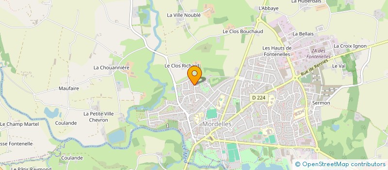 localisation de l'entreprise MONSIEUR ALAIN LE GOURIEREC  MORDELLES