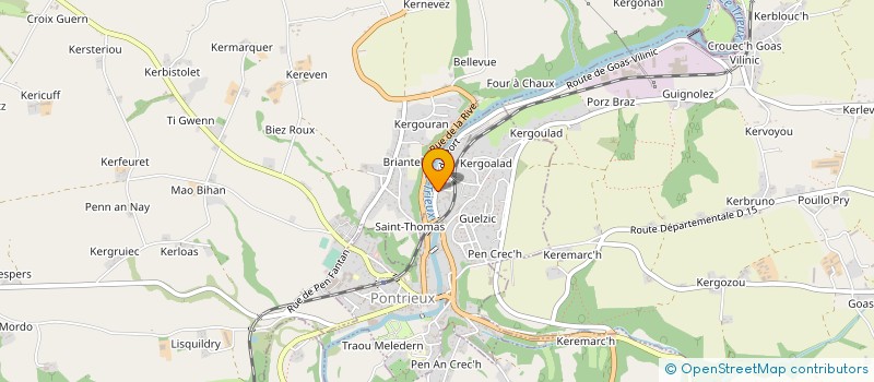 localisation de l'entreprise MONSIEUR ALAIN LE JEUNE  PONTRIEUX