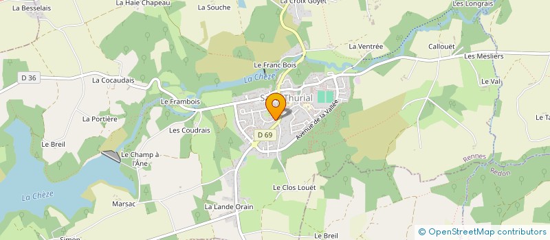 localisation de l'entreprise MONSIEUR ALAIN LE MOIGN  SAINT-THURIAL