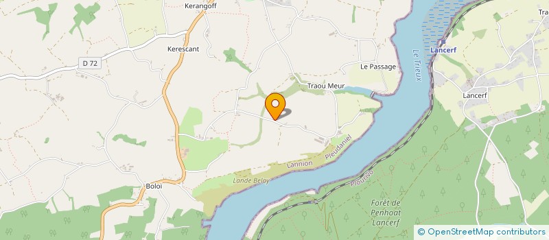 localisation de l'entreprise MONSIEUR ALAIN LE NEDELEC  PLEUDANIEL