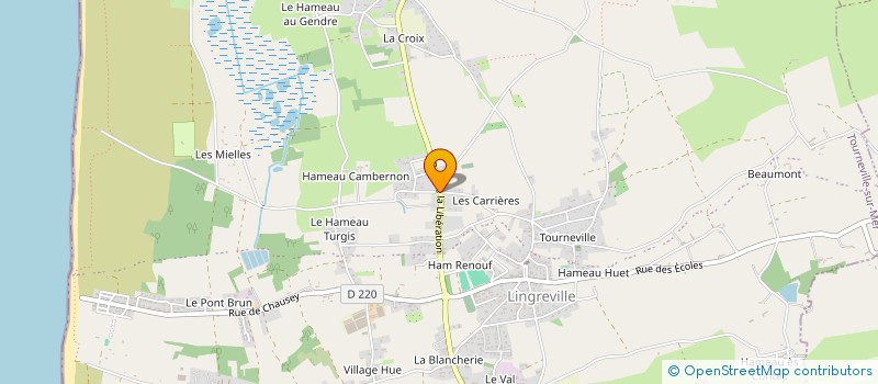 localisation de l'entreprise MONSIEUR ALAIN LECAUDEY  TOURNEVILLE-SUR-MER