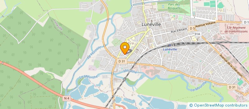 localisation de l'entreprise MONSIEUR ALAIN LECOMTE  LUNEVILLE