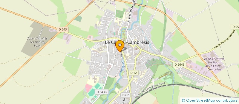 localisation de l'entreprise MONSIEUR ALAIN LEFEBVRE  LE CATEAU CAMBRESIS