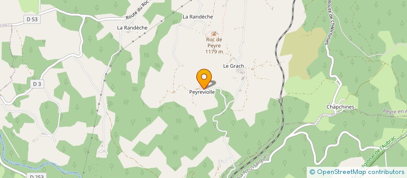 localisation de l'entreprise MONSIEUR ALAIN LEFEBVRE  PEYRE EN AUBRAC