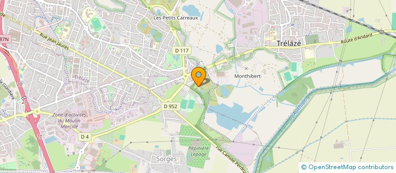 localisation de l'entreprise MONSIEUR ALAIN LEGER  TRELAZE